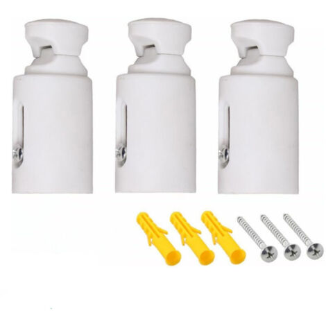 3 supports de rechange pour radiateur, sèche-serviettes, fixation murale blanche, espacement réglable, convient pour radiateurs de salle de bain droits ou incurvés (1/4)