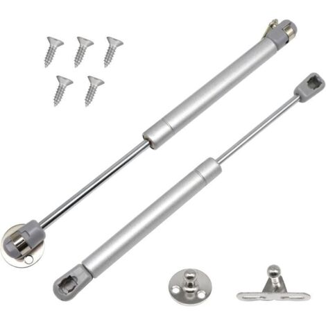 Lot de 2 Verin a Gaz, 60N/6 kg Verin Meuble Ressort Amortisseurs à Gaz, Charnières à Fermeture Douce, Verin Hydraulique Verin Placard pour Armoires Cuisine(2, 60N) (1/4)