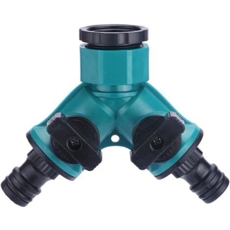 avec Vanne Tout Ou Rien Inverseur de Conduite d'eau，Robinet Double Sortie，Raccord y，pour Connecter 2 Appareils Tels Que Machine à Laver, Tuyau d'arrosage, Etc.