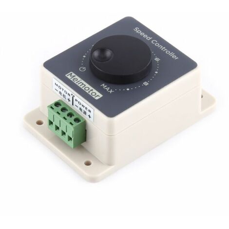 12V Contrôleur de vitesse du moteur, contrôleur de vitesse du moteur PWM modulateur de largeur d'impulsion DC10-60V 20A Shell étanche (1/4)