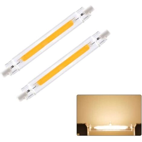 R7S 118mm LED Dimmable, R7S LED 118mm 10W Blanc Chaud, Ampoules 10W R7S LED 118mm Dimmable, 10W R7S LED Remplacement pour Ampoules Halogènes 100W, R7S LED Remplacement AC/DC 220 V