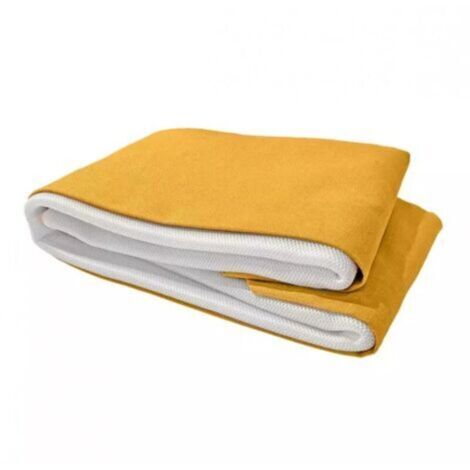 Cache-sommier tapissier 140x200 cm tissu jaune - NIVU 9465