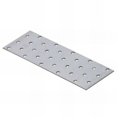 Plaque perforée galvanisée - 200 x 60 x 2,0 mm (1/3)