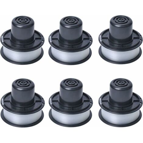 A6226 Bobine de fil compatible avec Black et Decker Auf Tipp Coupe-herbe automatique GL250 / GL310 / GL360 / GL360SB avec 6m ligne, 6-pack (1/4)