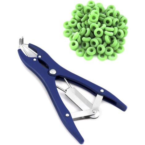 Castration Bander , Avec 100 Anneaux en Caoutchouc , pince de castration de ballons (1/4)
