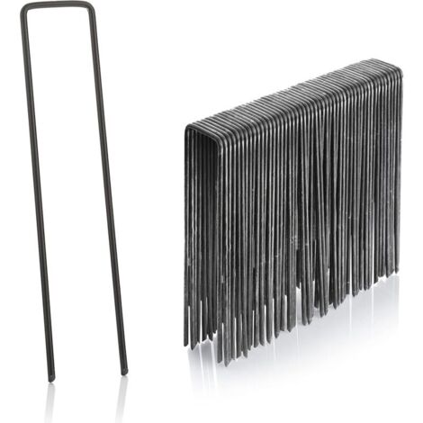 Lot de 50 piquets de Fixation en Acier H150mm, L40mm, Ø3mm, (1/4)