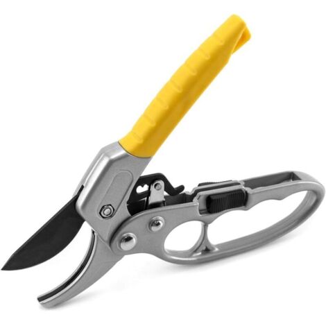 Sécateur , sécateur professionnel à cliquet de 20cm , Sécateur à Lame Franche , pour arbres , plantes , haies