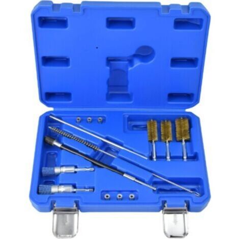 Kit De Nettoyage pour Injecteur,Kit De Nettoyage De Compartiment D’Injecteur,Kit Brosse Nettoyage Puit Injecteur Diesel Voiture,Ensemble D'Outils De Nettoyage pour Injecteur (14)
