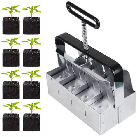 Le bloc de sol manuel mesure 4 livres et 5 cm. Pour faire pousser des graines, appuyez sur l'outil de semis, plantez des graines de jardin extérieur (1/4)