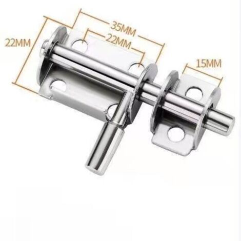 2 Pcs Loquet Porte Targette Acier Inoxydable Mini Verrou de Baie Coulissante Convient aux portes de jardin fenêtres entrepôts (Argent) (1/3)