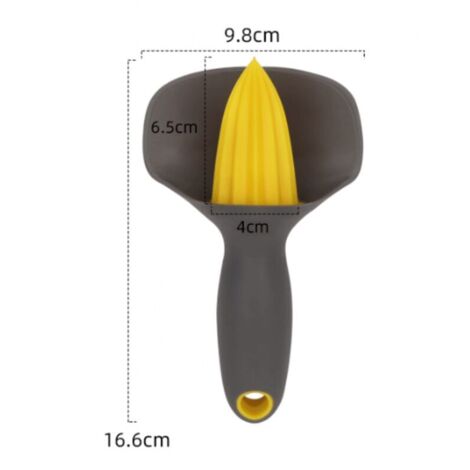 Lot de 2 Presse-citron, Juicer à Agrumes à la Presse D'agrumes Manuels Avec Gardien de Splash et Receveur de Pierre, Mini Presse-citron Ergonomique Outils pour Citron Orange Fruits (Gris) (1/3)