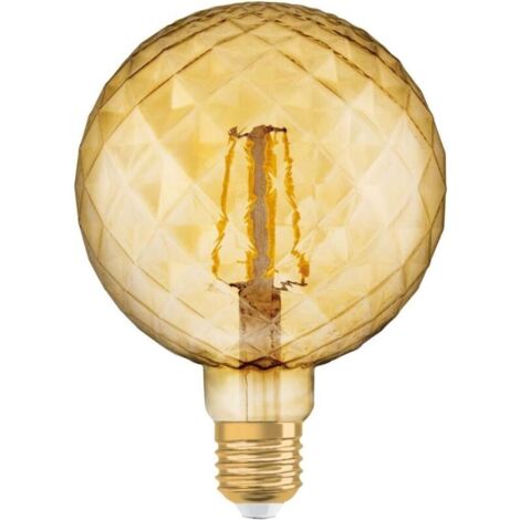 Vintage Edition 1906 Ampoule LED à Filament - Culot E27 - Forme Spéciale Globe Pinecone Or Ambrée - Blanc Chaud 2500K - 4W (1/3)