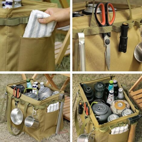 Sac de Rangement d'Outils de Jardinage Sac à Outils de Jardin Sac Fourre-Tout à Main Organisateur à la Maison pour Intérieur Extérieur (Noir) (1/3)