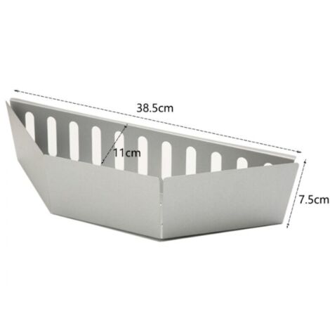 Lot de 2 paniers à charbon de bois pour barbecue - Pour camping et hayon - Design zingué