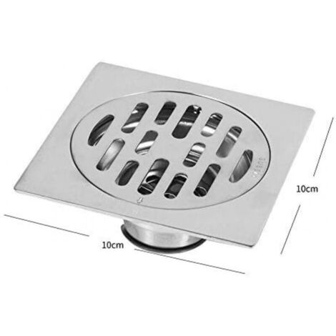 Siphon de sol carré en acier inoxydable épais, anti-odeur, drain de douche, adapté au revêtement de sol de la salle de bain d'hôtel