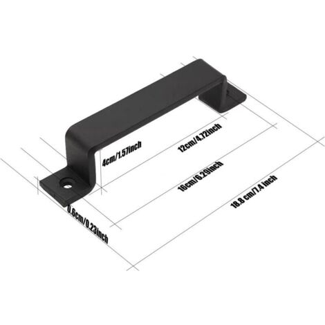 lot de 2 Poignées de porte de grange coulissantes, quincaillerie pour poignées de portail, poignées de porte de garage de 7,5 pouces pour intérieur et extérieur (1/3)
