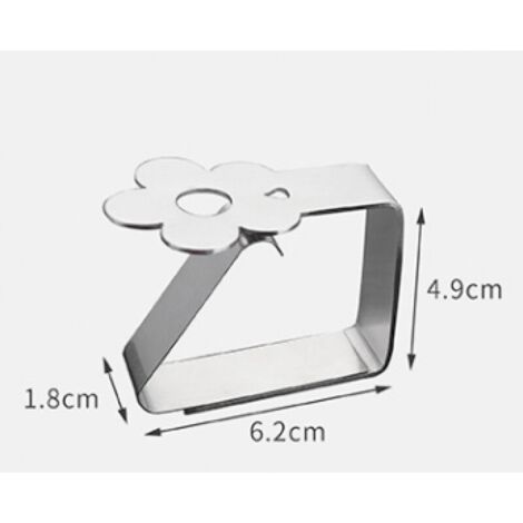 Nappe Clips Anti-Glissant Lot de 8 Pinces pour Nappe décoratives en Acier Inoxydable épais - pour Pique-Nique, Barbecue, Mariage, fête (1/3)