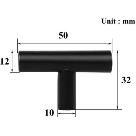 4 Pièces Bouton de Meuble, Poignée de Portes pour Placards en Acier Inoxydable Noir Boutons de Tiroir Vintage avec Vis pour Décoration d'intérieur (1/3)