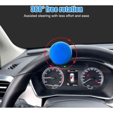 Bouton Volant Voiture Spinner, Poignée Puissance de Voiture Antidérapante en Silicon Bouton de Boule Direction Universel Facile à Tourner pour Voiture Camion Bateau Tracteur (1/3)