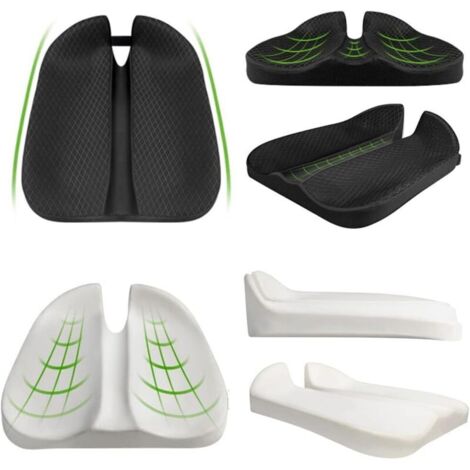 Mousse à Mémoire De Forme Coussin Siege Voiture Rehausseur Auto Coussin De Siège De Voiture Conducteur Passager Respirante Pour D'assise Maille C