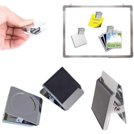 10 Pièces Pince Aimantée, Clips Pince en Aimant Métal Pinces Aimant Frigo Clips Magnétiques Pince Aimant Pinces à Dessin pour Tableau Blanc, Réfrigérateur, Bureau