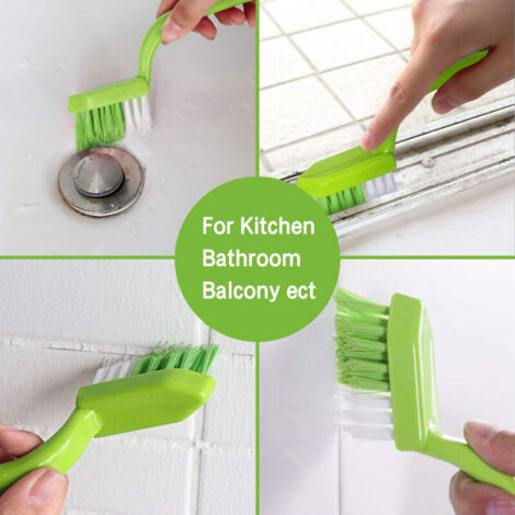 Lot de 4 brosses à Joint, Brosse de Nettoyage pour carrelage/fenêtre, Brosse à Joint avec poignée, Brosse pour Salle De Bains Joints de Carrelage, pour Nettoyage Sol Fenêtre Moisissure (1/3)