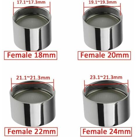 Aérateur de robinet de rechange femelle pour robinet d'évier de cuisine ou de salle de bain (NPT femelle 20 mm) (1/3)