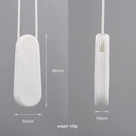 Poids de Cordon de Rideau, Lot de 2 pendentifs en Plastique pour Stores verticaux et Rideaux - Blanc (1/3)
