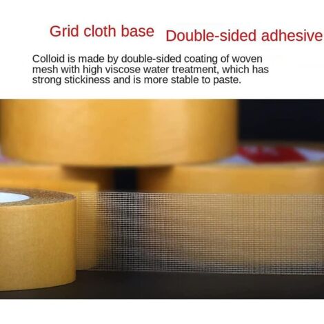 Ruban adhésif double face sans trace, ruban gel double face pour tapis, maison, cuisine, voiture ou bureau (1 pièce)