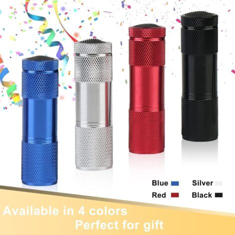 Mini Lampe de Poche - 8 Pièces Lampe Poche LED pour la fête d'anniversaire des enfants, Étanche Petite Lampe Torche en aluminium avec Lanyard pour Camping Lecture Randonnée Outdoor