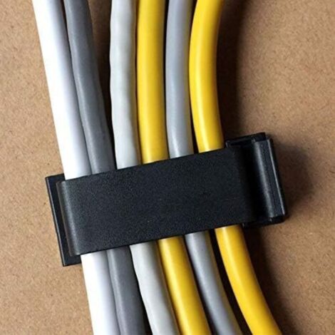 50PCS Clips de Câble Adhésifs pour Organiseur de Fils Electriques pour Câbles Ethernet et Système de Gestion de Câbles pour TV, PC (1/3)