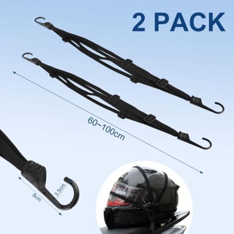 Tendeurs Elastique avec Crochets, 2 Pièces Étendeur Sangle Bagage Réglables, Sangle Élastique avec 4 Boucles Coulissantes