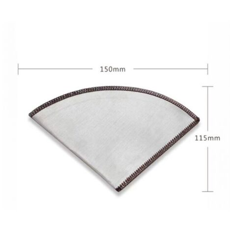 Filtre à café à Cône Réutilisable en Acier Inoxydable pour V60, pour Chemex, pour Cafetière Hario, Filtre à café à Mailles Fines sans Papier, Facile à Utiliser et à (1/3)