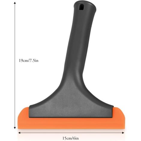 Raclette de Douche Silicone, raclette de douche, petite taille pour voiture Raclette, pare-brise de nettoyage, Noir