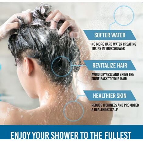 Paquet de 4 cartouches de remplacement de filtre de douche à 15 étapes, filtre de douche pour eau dure, universellement compatible avec toute conception similaire