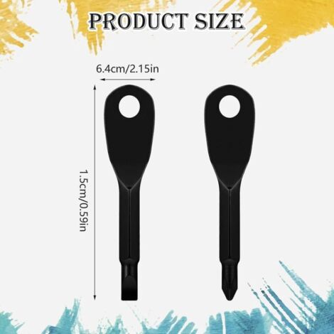 Mini tournevis porte-clés, 2 pièces, tournevis à tête plate Phillips portable, outil multifonctionnel (1/3)