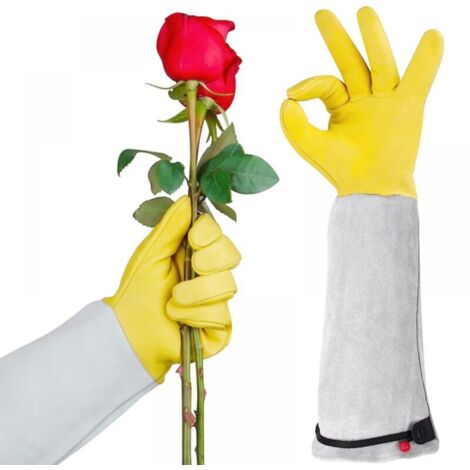 Gants anti-coupures de jardinage, 43CM, anti-épines pour plantation de jardin, gants de travail en cuir, outils de jardinage (1/3)