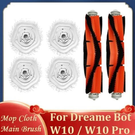6PièCes SéRies PièCes de Rechange pour Dreame Bot W10/W10 Pro Robot Aspirateur Chiffons de Vadrouille Amovibles Vadrouille Stents (1/3)