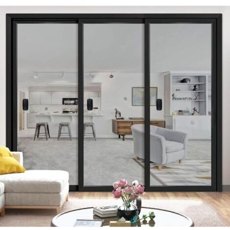 Lot de 6 poignées d'armoire instantanées autocollantes pour tiroir, aide à tirer avec poignée de porte coulissante adhésive, poignée à coller pour fenêtres en verre, sans perçage (noir) (1/3)