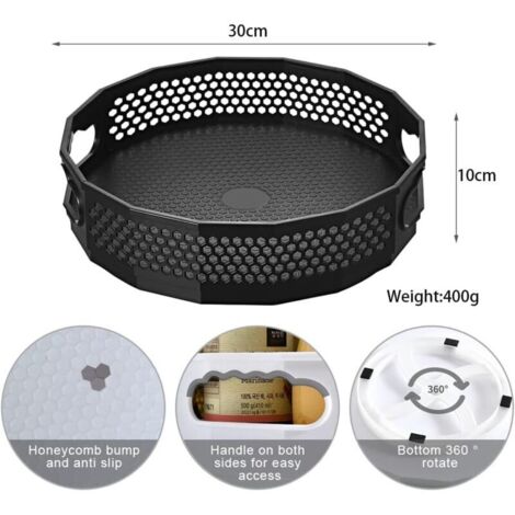 Plateau Tournant, Rangement épices Ournant En Plastique Pour épices Condiments Rangement De Cuisine, Plateau Tournant Placard Cuisine, Plateau Tournant Epices (30 X 10cm, L) (1/3)