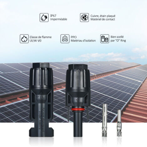 Fiches mâles et femelles MC4 10 jeux de clés bleues Paquet 1 (1/3)