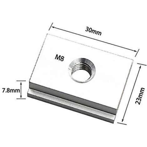 Écrou coulissant coulissant M8 t-track, écrou fendu en alliage pour outil de menuiserie, fixation à vis, 10 pièces
