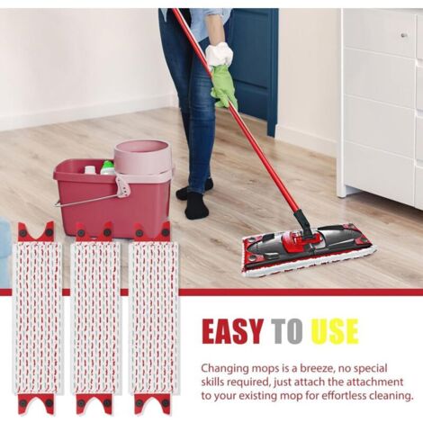 3 Pièces Serpillere Recharge pour Vileda Balai Microfibre Kit, pour Vileda Ultramax Mop 2 en 1 Absorbante Recharge
