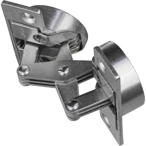 Charnière de Meubles à Vis - GS 45 Charnière pour 45° Onglet Angle D'Ouverture 135° Acier Nickelé 1 Pièce - Charnière de Raba (1/3)