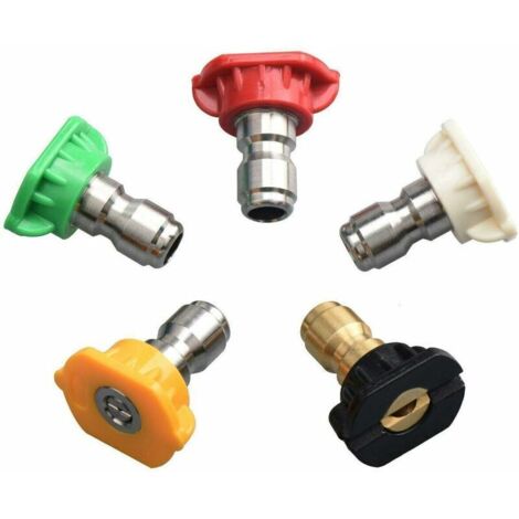 Buse Ventilateur Buse 1/4 Prise rapide Couleur Buse Quatre couleurs Jeu de sept couleurs Jeu de buses cinq couleurs Rouge, jaune, vert, blanc, noir (1/3)