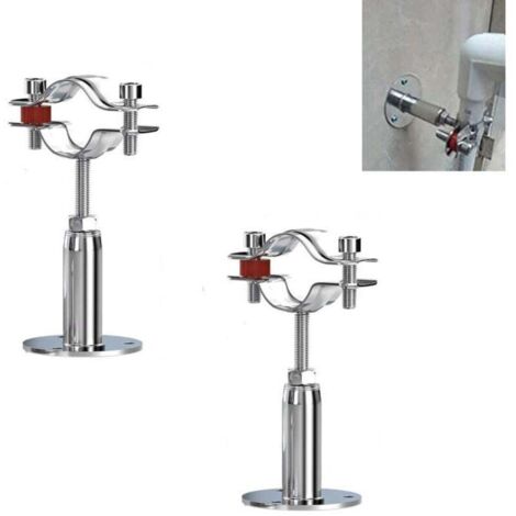 2Pcs Acier Inoxydable Colliers De Serrage à Support De Tuyau RéGlable, Support De Tuyau à Montage Mural,Pour Un DiamèTre De 32-34MM, Pour La Fixation De Tuyaux, De Tubes, De Tiges Etc. (1/4)