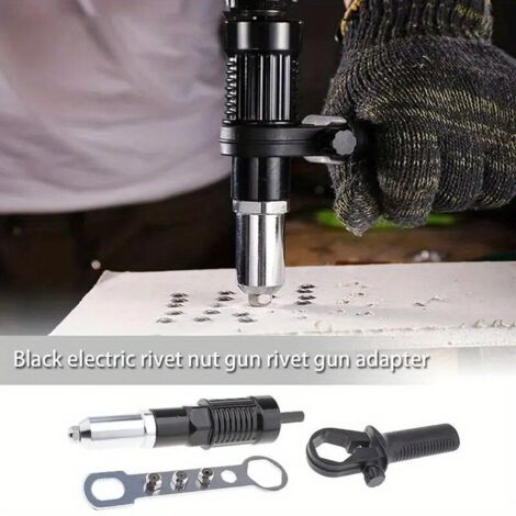 Adaptateur de Riveteuse pour Perceuse Électrique Sans Fil - Outil de Rivetage Électrique Polyvalent - Idéal pour Artisans & Bricoleurs Atelier & Chantier