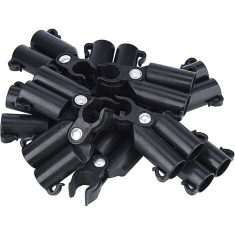Lot de 10 Connecteur de Support de Canne en Treillis Végétal, Clip de Pillier en Rotin Grimpant pour Jardin Verger Tomate Cage (A Adjustable Clips,8mm) (1/4)