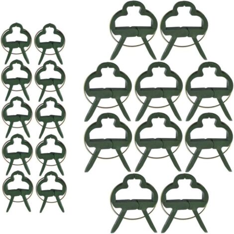 60 clips pour plantes grimpantes, clips pour tomates, clips de fixation pour plantes, clips pour attacher les tomates (2 tailles)