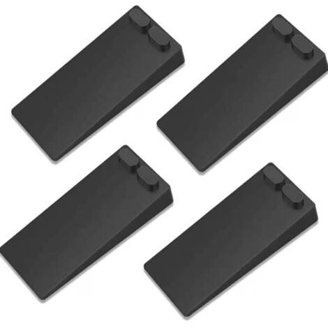 Butées de porte, [Lot de 4] Butées de porte en silicone, butées de porte au sol, butées de porte murales et hauteur réglable, noires
